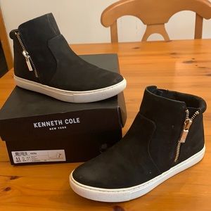 Kenneth Cole Kiera black high tops, Size 9.5